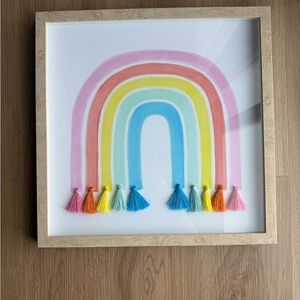Colorful Rainbow Wall Art with Tassels